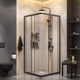 Душевой уголок AM.PM Gem S WK93EP  профиль черный 90х90 см